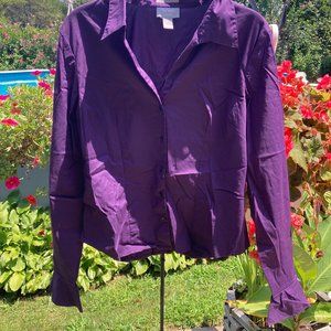 Old Navy - L Purple Top With Flair Sleeves